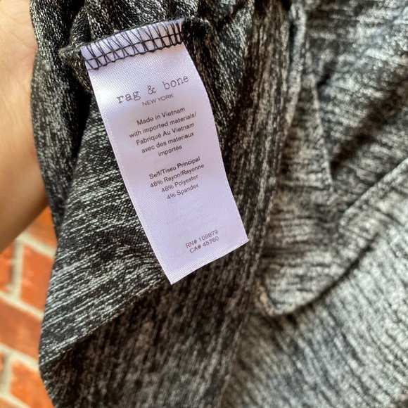 Rag & Bone Womens Large Gray Charlie Mock Neck VBack Cutout Tank Top - Picture 9 of 10